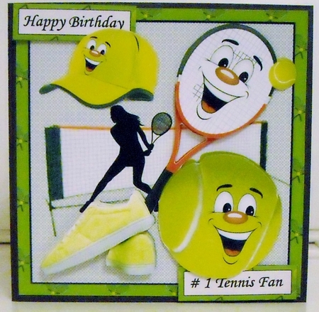 7x7 smiling because I play tennis mini kit by Pam Stubley