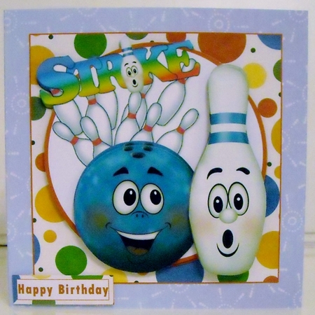 7x7 smiling because I play ten pin bowling mini kit by Pam Stubley