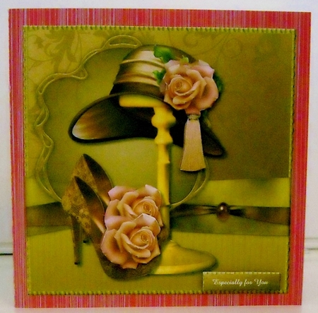 Classic Hat, Shoes & Roses Quick Card by Pam Stubley