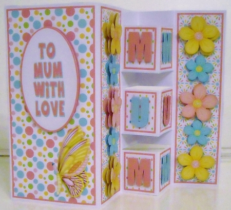 Spring Colours Pop Out Card by Pam Stubley