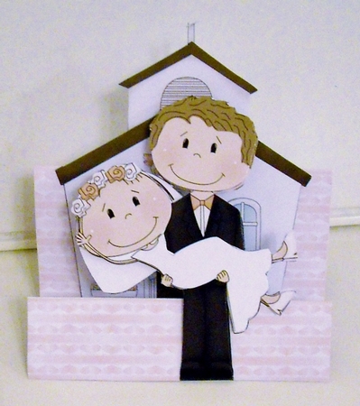 WEDDING AT THE CHURCH STEPPER CARD by Pam Stubley