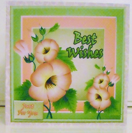 Beautiful Floral Best Wishes topper #1 by Pam Stubley