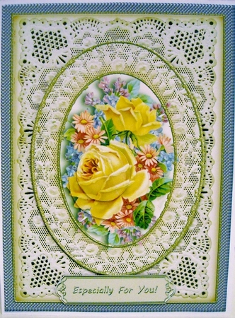 Vintage Floral 6x8 Card Front  3 by Pam Stubley