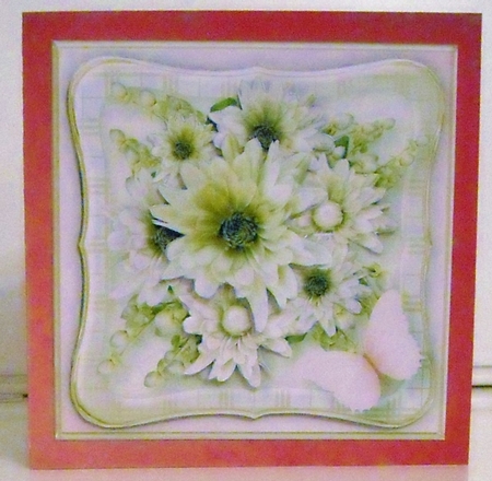 Cream Flowers - Decoupage Card Mini Kit by Pam Stubley