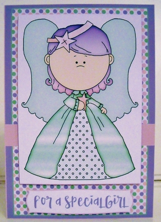 Cute Angel Girl 1 - Mini Card Kit with Mixed Sentiments by Pam Stubley