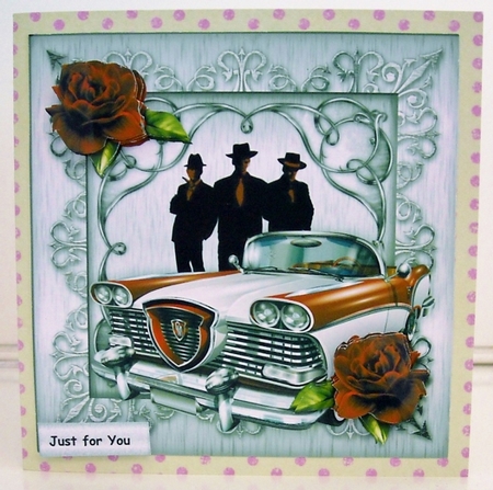 Male Card Vintage Car by Pam Stubley