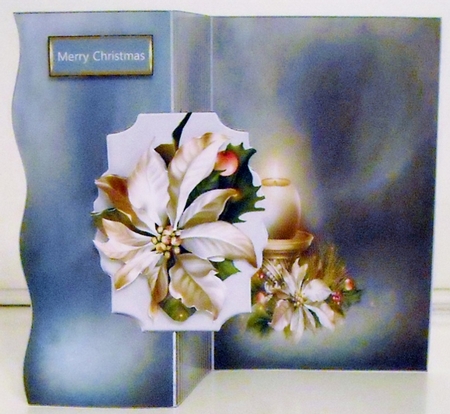 Poinsettia and candle  by Pam Stubley