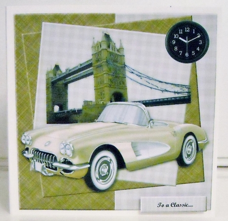 Male card  1950s  Car by Pam Stubley