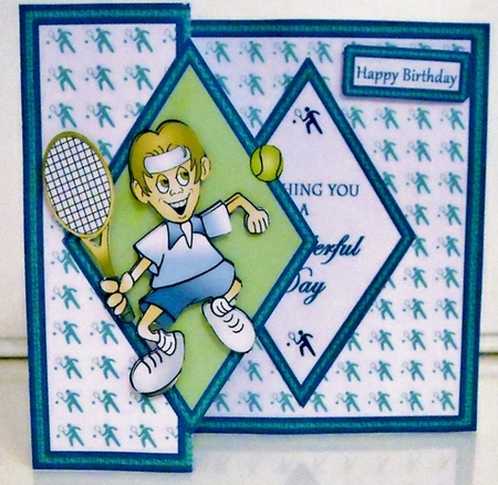 Diamond fold back    Tennis (male) by Pam Stubley