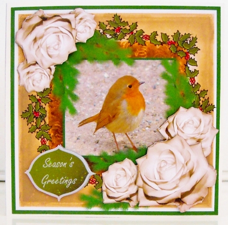 Snowbird Robin Christmas by Pam Stubley