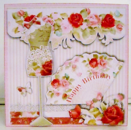Roses,Dress Form and Fan by Pam Stubley