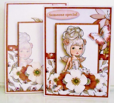 Red Flower Dream Girl Topper Card Kit 1291 by Pam Stubley