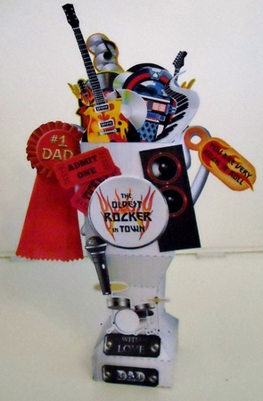 Dads Trophy #2 - 3D Trophy Gift Box by Pam Stubley