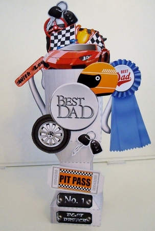 Dads Trophy #2 - 3D Trophy Gift Box by Pam Stubley