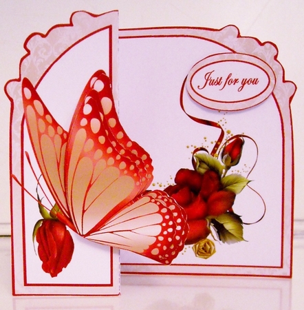 Fold back butterfly kit  Red Rose by Pam Stubley
