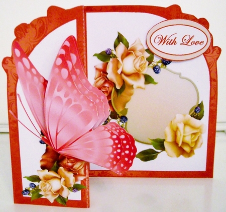 Fold back butterfly kit  Autumn Roses by Pam Stubley