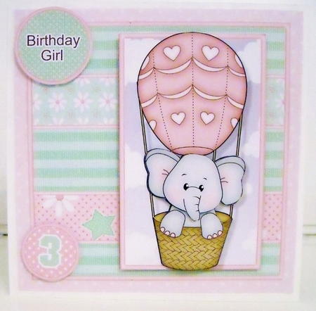 Balloon Ella Pink Mini Kit Birthday/New Baby  by Pam Stubley
