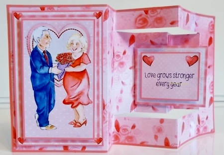 PS061 Roses for Anniversary or Valentines Day Card by Pam Stubley
