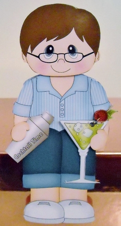 3D On the Shelf Card Kit - It is Cocktail Hour for Roscoe by Pam Stubley