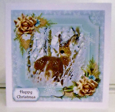 Deer In The Snow 2 by Pam Stubley