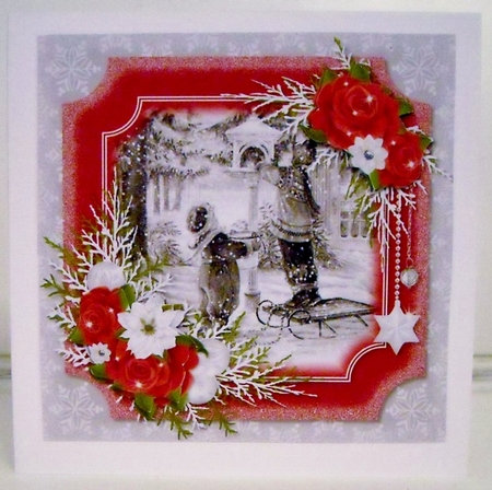 Silver and Red Nostalgia 5 by Pam Stubley