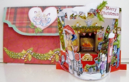 Home for Christmas 3D Flectere Card and Envelope Mini Kit by Pam Stubley