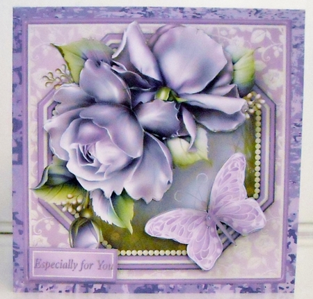 Rosy Dreams Decoupage Card Mini Kit by Pam Stubley