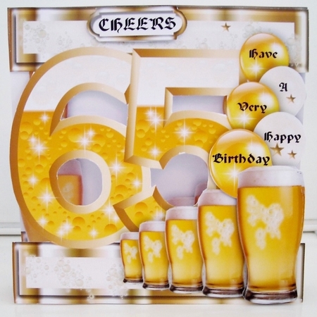 Birthday BEER Celebration - 65 Today - Single Sheet by Pam Stubley