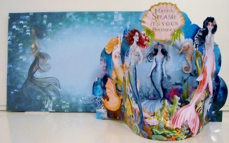 Dancing with Mermaids 3D Flectere Card and Envelope Mini Kit by Pam Stubley