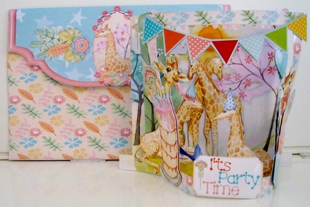 You are havin a Giraffe Flectere Card and Envelope Mini Kit by Pam Stubley