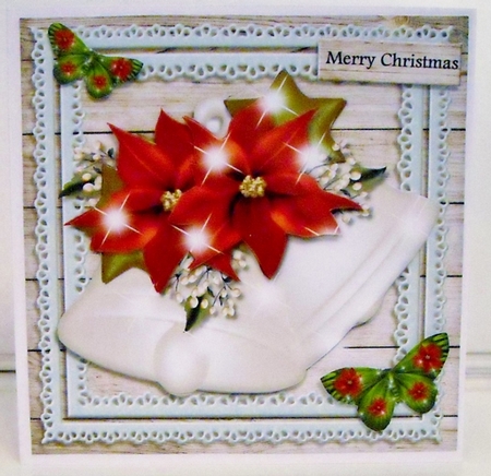 Christmas Bells & Poinsettias by Pam Stubley
