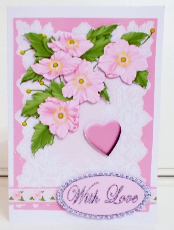 Pink Flowers and Lace Spiral Pop-up Kit by Pam Stubley