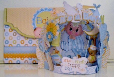 Our Little Miracle Boy 3D Flectere Card and Envelope Mini Kit by Pam Stubley