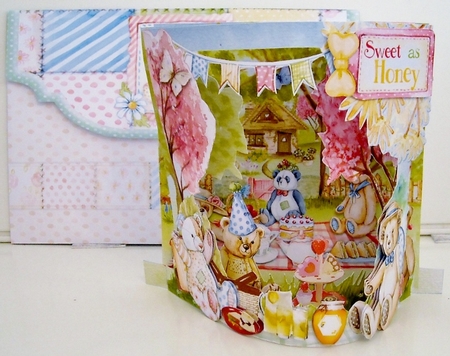 Teddy Bears Picnic 3D Flectere Card and Envelope Mini Kit by Pam Stubley