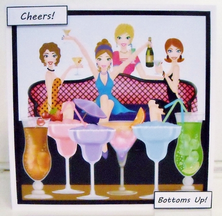 Cocktails For The Birthday Girl 8x8 by Pam Stubley