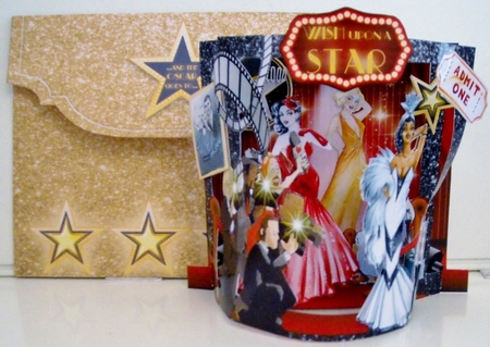 Hooray for Hollywood 3D Flectere Card and Envelope Mini Kit by Pam Stubley