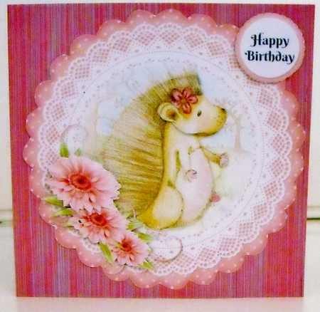 Hedgehog Scolloped Topper by Pam Stubley