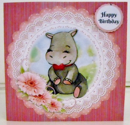 Hippopotamus Scolloped Topper by Pam Stubley