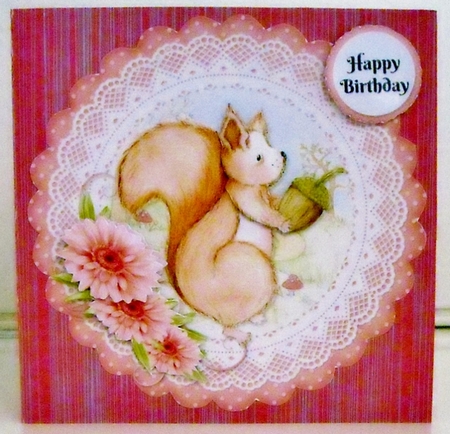 Squirrel Scolloped Topper by Pam Stubley