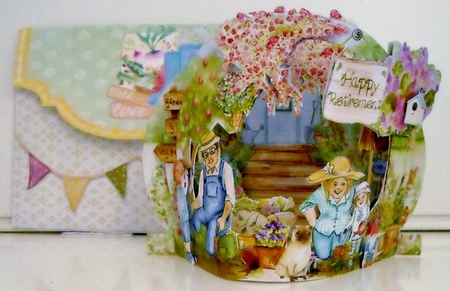 Happy Gardeners 3D Flectere Card and Envelope Mini Kit by Pam Stubley