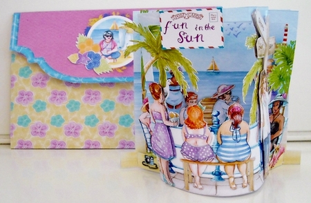 Beauty and the Beach 3D Flectere Card and Envelope Mini Kit by Pam Stubley