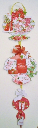 Traditional Christmas Hanging Bauble Trio by Pam Stubley