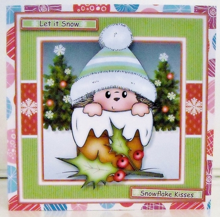 Hedgy in Hat Christmas Hedgehog Mini Kit by Pam Stubley