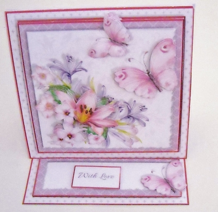 BEAUTIFUL BUTTERFLIES - Floral Delight Easel Cards by Pam Stubley
