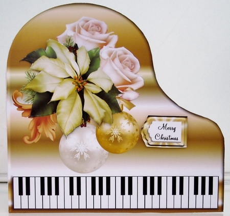 Baby Grand Piano - Gold 3 - Winter Whites by Pam Stubley