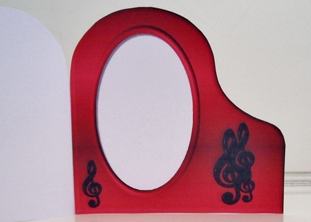 Baby Grand Piano - Red Insert by Pam Stubley