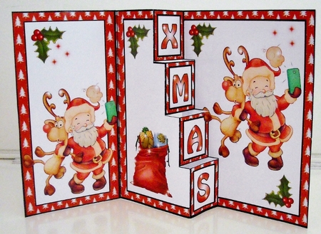 4 Step pop-up Santas selfie by Pam Stubley