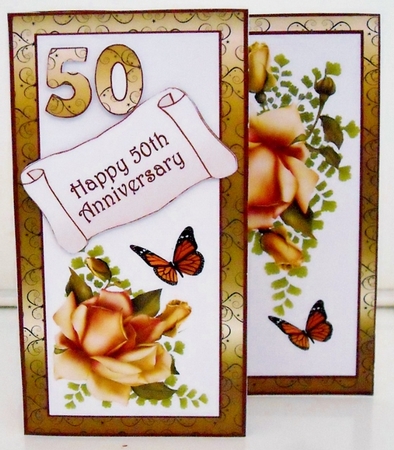 4 step pop-up  Yellow Roses Anniversary1967 by Pam Stubley
