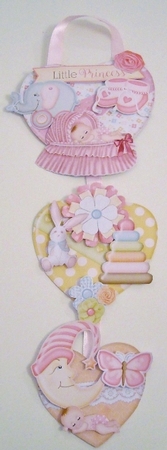 Our Little Miracle Girl Hanging Hearts Trio by Pam Stubley