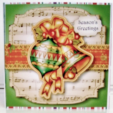 Sheet Music Vintage Christmas - Candles 8x8 by Pam Stubley